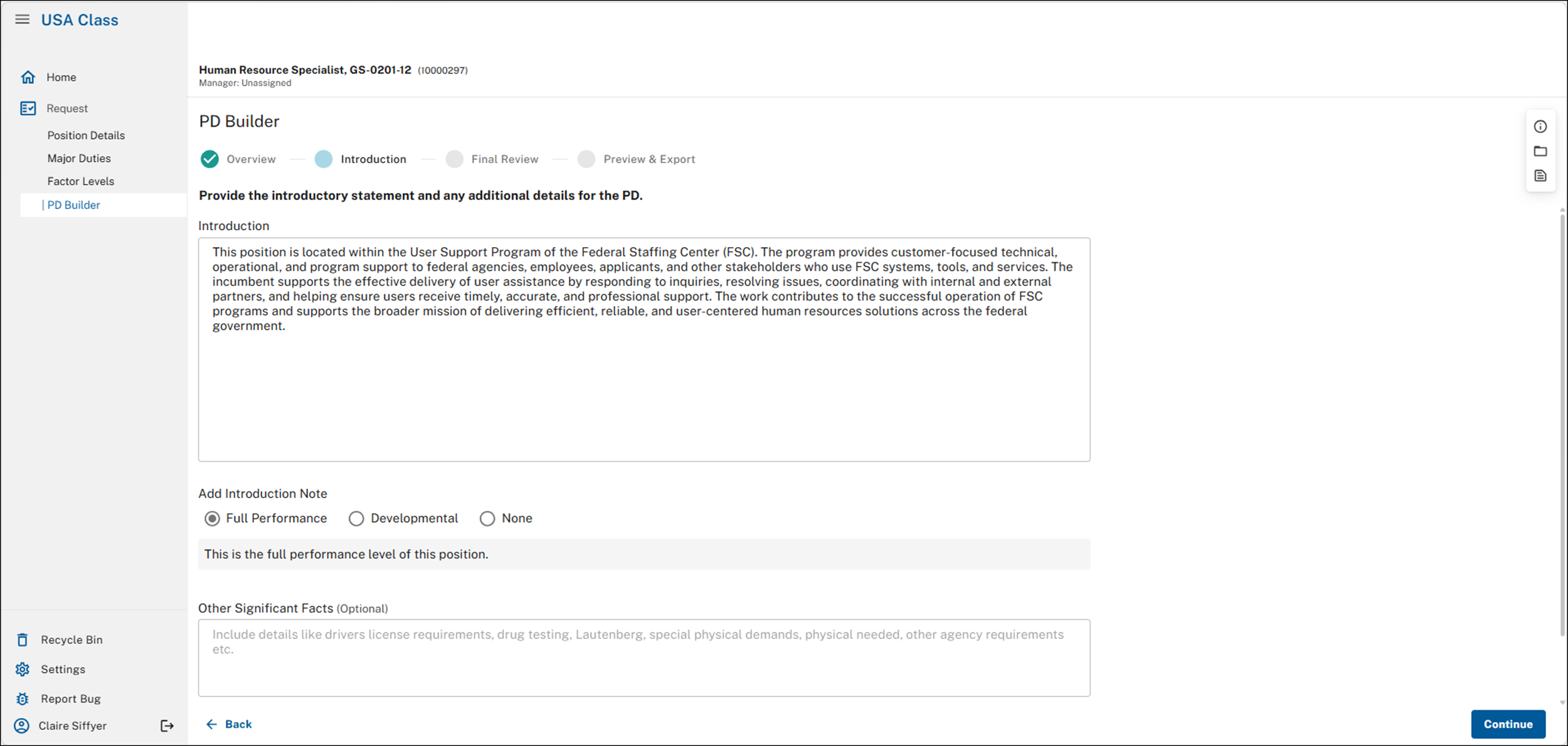 PD Builder - Introduction page